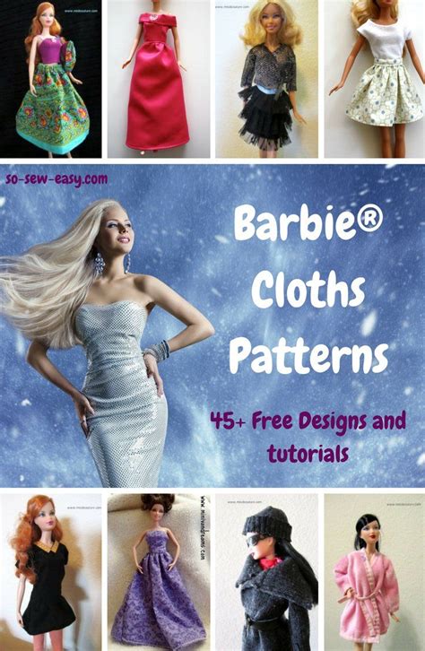 barbie patterns|20 Free Sewing Patterns for Barbie Clothes .